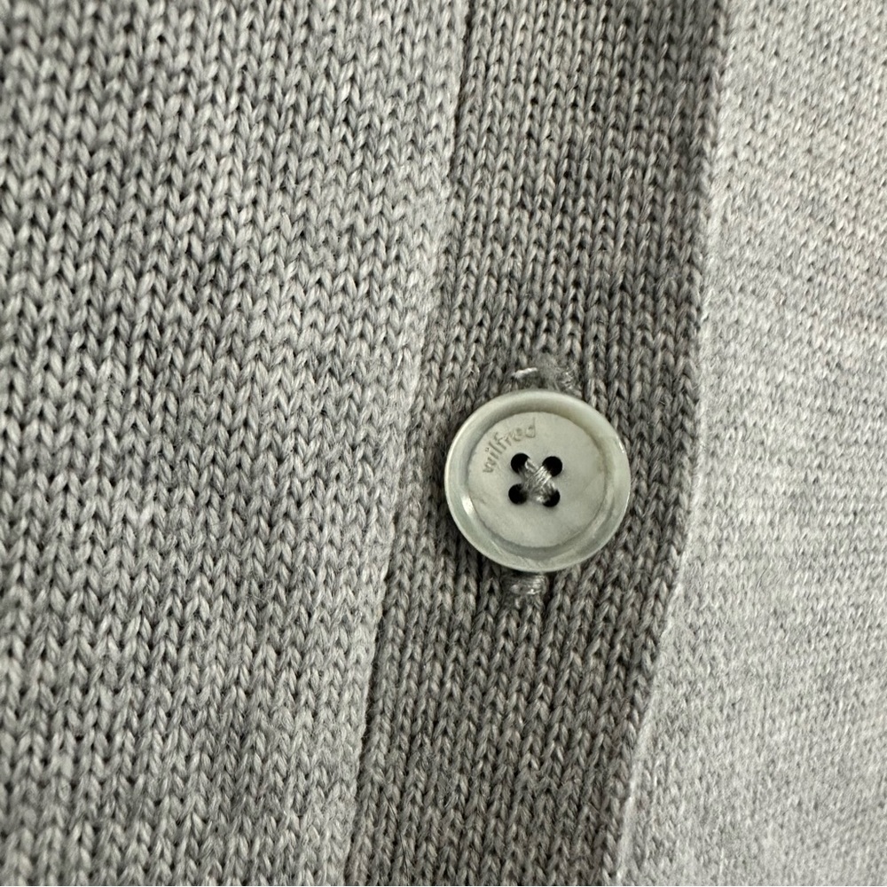 Wilfred Aritzia Merino Wool Grey Utopia Knit Button Front Dress Small - Picture 7 of 11